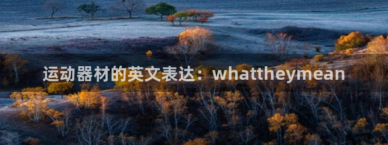 意昂集团官网：运动器材的英文表达：whattheym